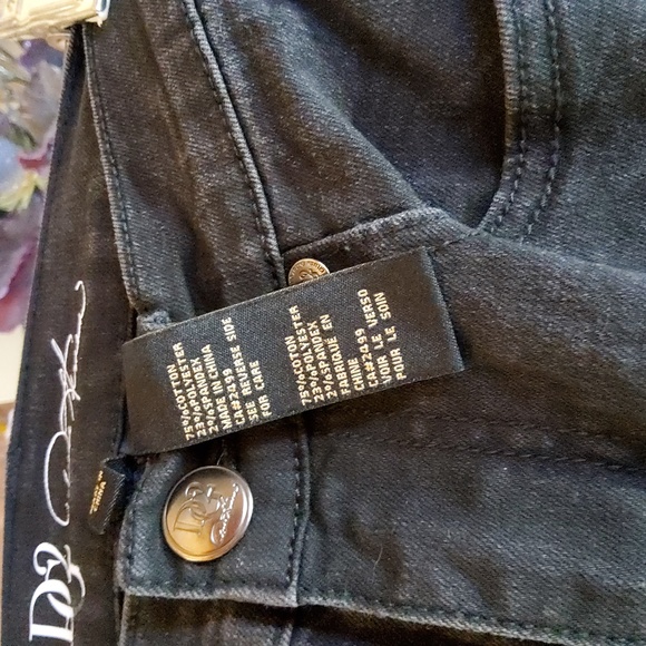 DG2 Diane Gilman Embroidered Fringed Jeans - Picture 9 of 9